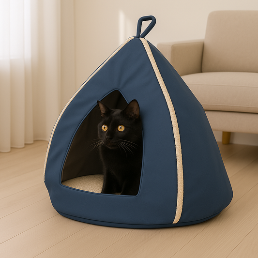 Domek WIGWAM dla kota Ekoskóra Granat