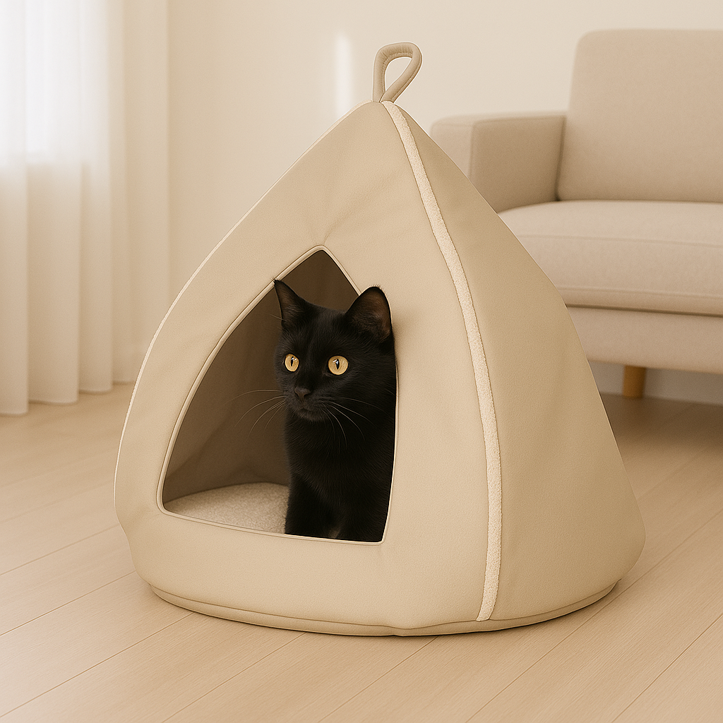 Domek WIGWAM dla kota Ekoskóra Beżowy