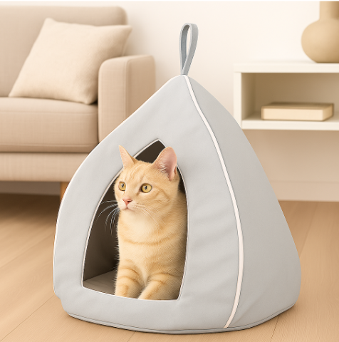 Domek WIGWAM dla kota - Otusso Srebrny