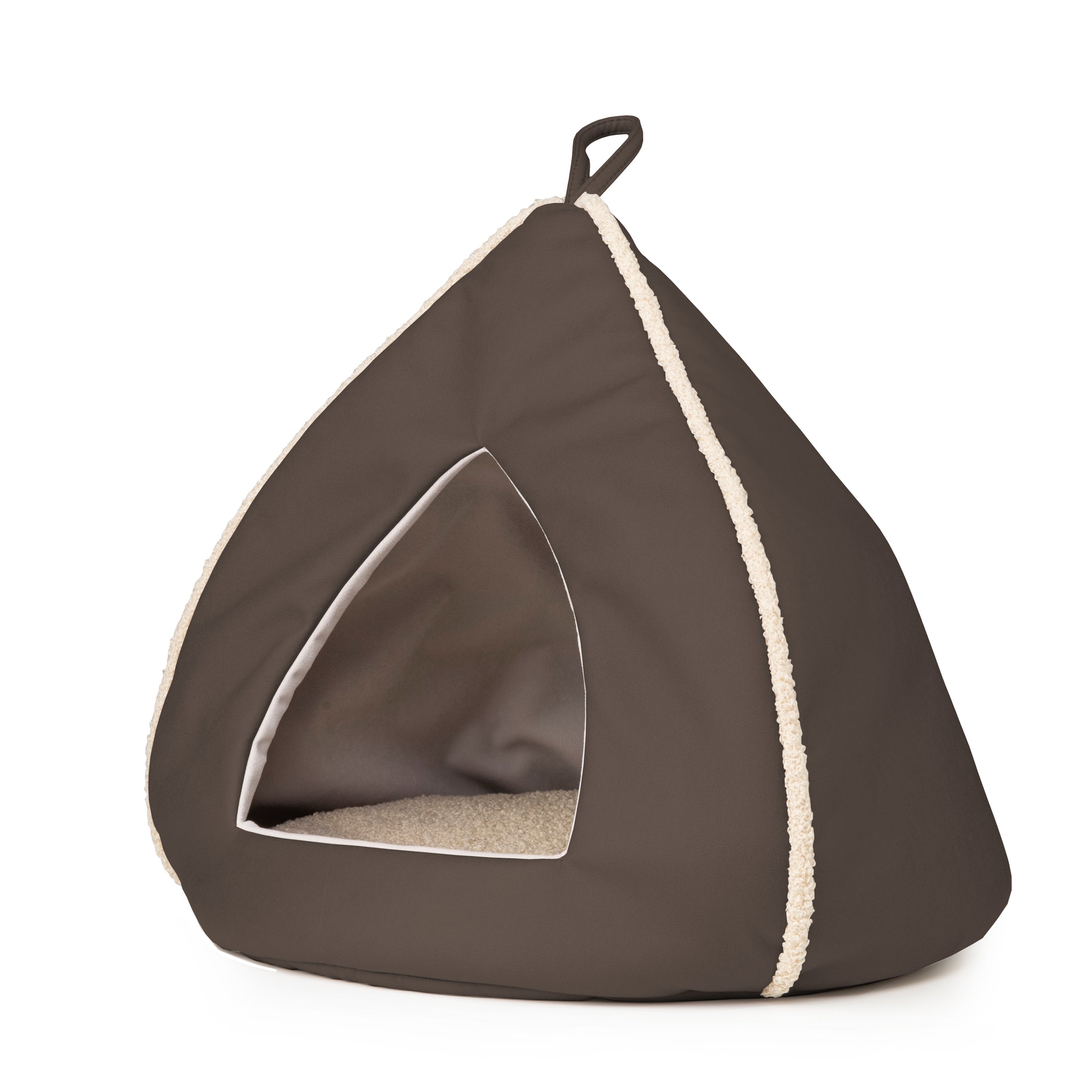 Domek WIGWAM dla kota Ekoskóra Brąz