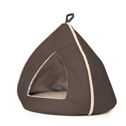 Domek WIGWAM dla kota Ekoskóra Brąz