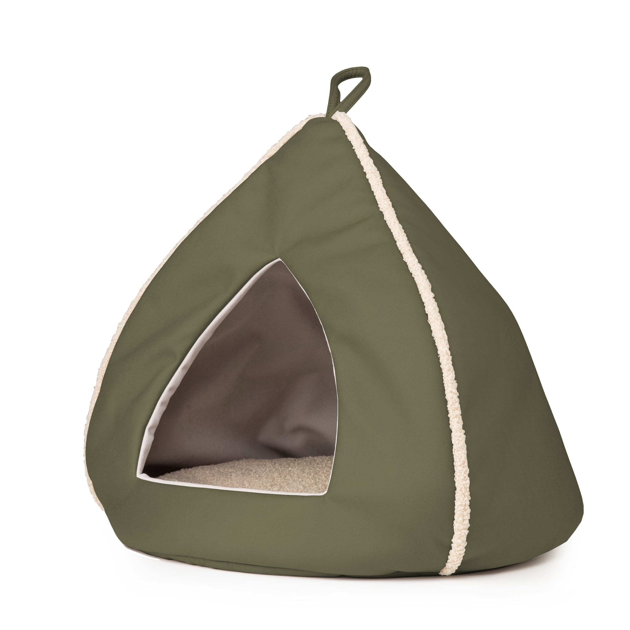 Domek WIGWAM dla kota Ekoskóra Butelkowa zieleń